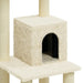 Vidaxl cat tree with sisal scratching posts cream 105 cm