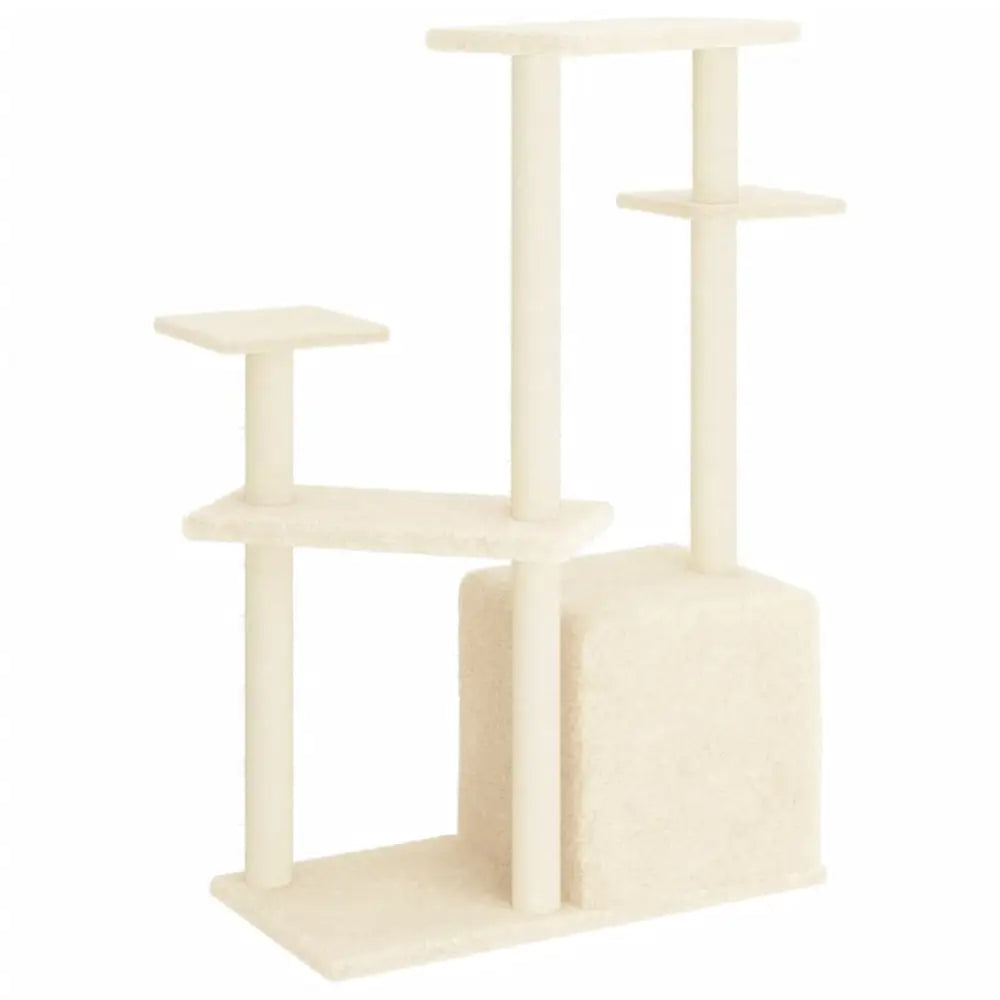 Vidaxl cat tree with sisal scratching posts cream 107.5 cm