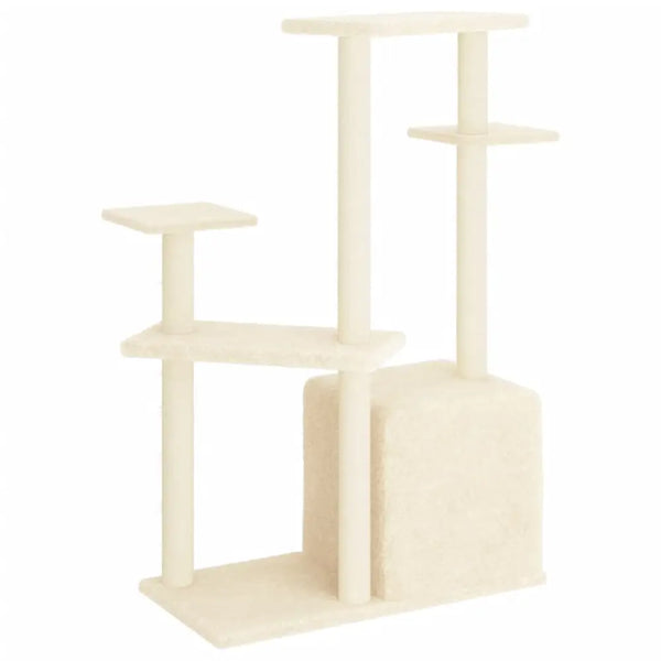 Vidaxl cat tree with sisal scratching posts cream 107.5 cm