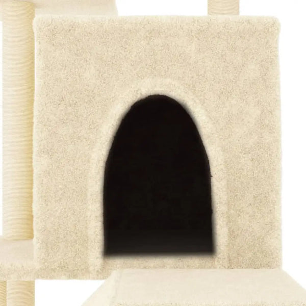 Vidaxl cat tree with sisal scratching posts cream 110.5 cm