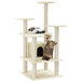 Vidaxl cat tree with sisal scratching posts cream 110 cm