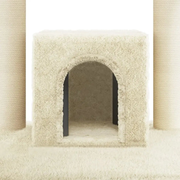 Vidaxl cat tree with sisal scratching posts cream 110 cm