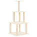 Vidaxl cat tree with sisal scratching posts cream 111 cm