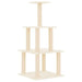 Vidaxl cat tree with sisal scratching posts cream 111 cm