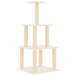 Vidaxl cat tree with sisal scratching posts cream 111 cm