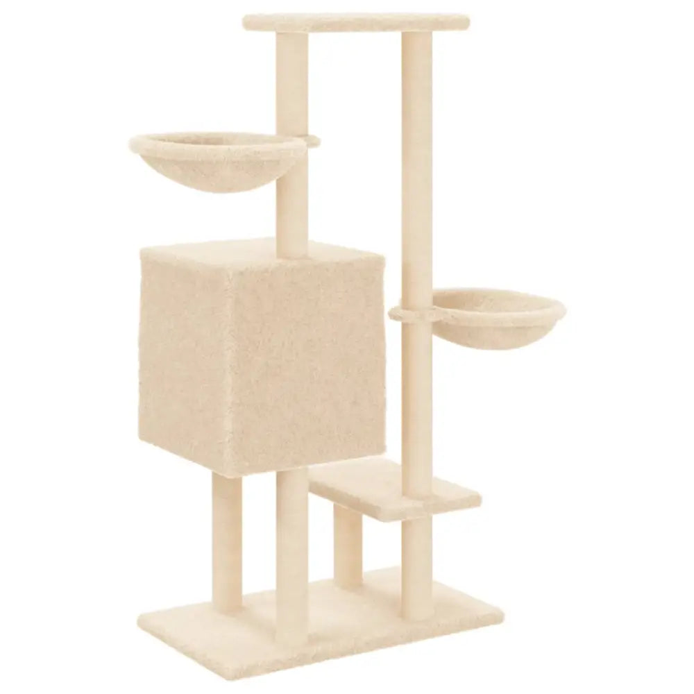 Vidaxl cat tree with sisal scratching posts cream 117 cm