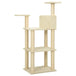 Vidaxl cat tree with sisal scratching posts cream 118.5 cm