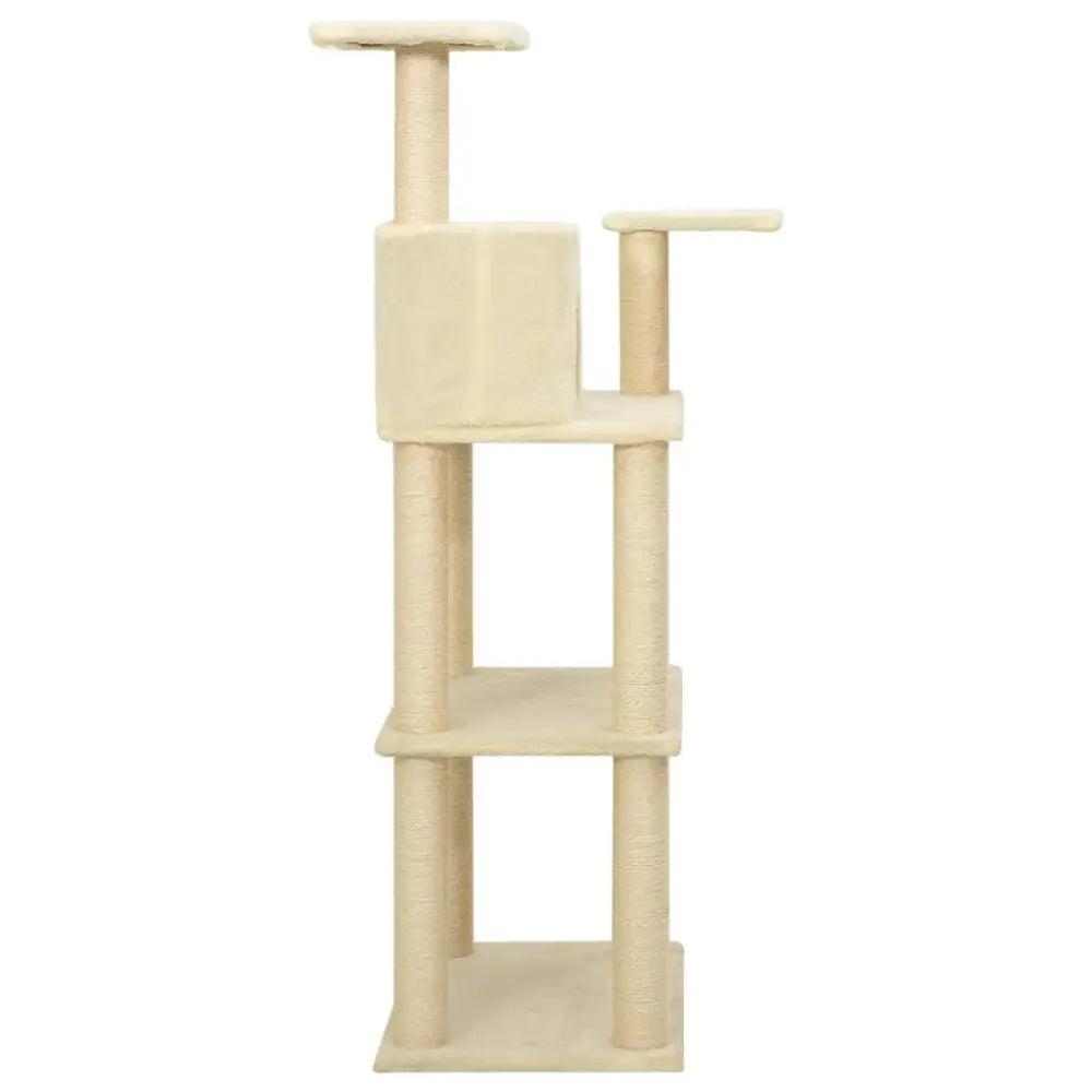 Vidaxl cat tree with sisal scratching posts cream 118.5 cm