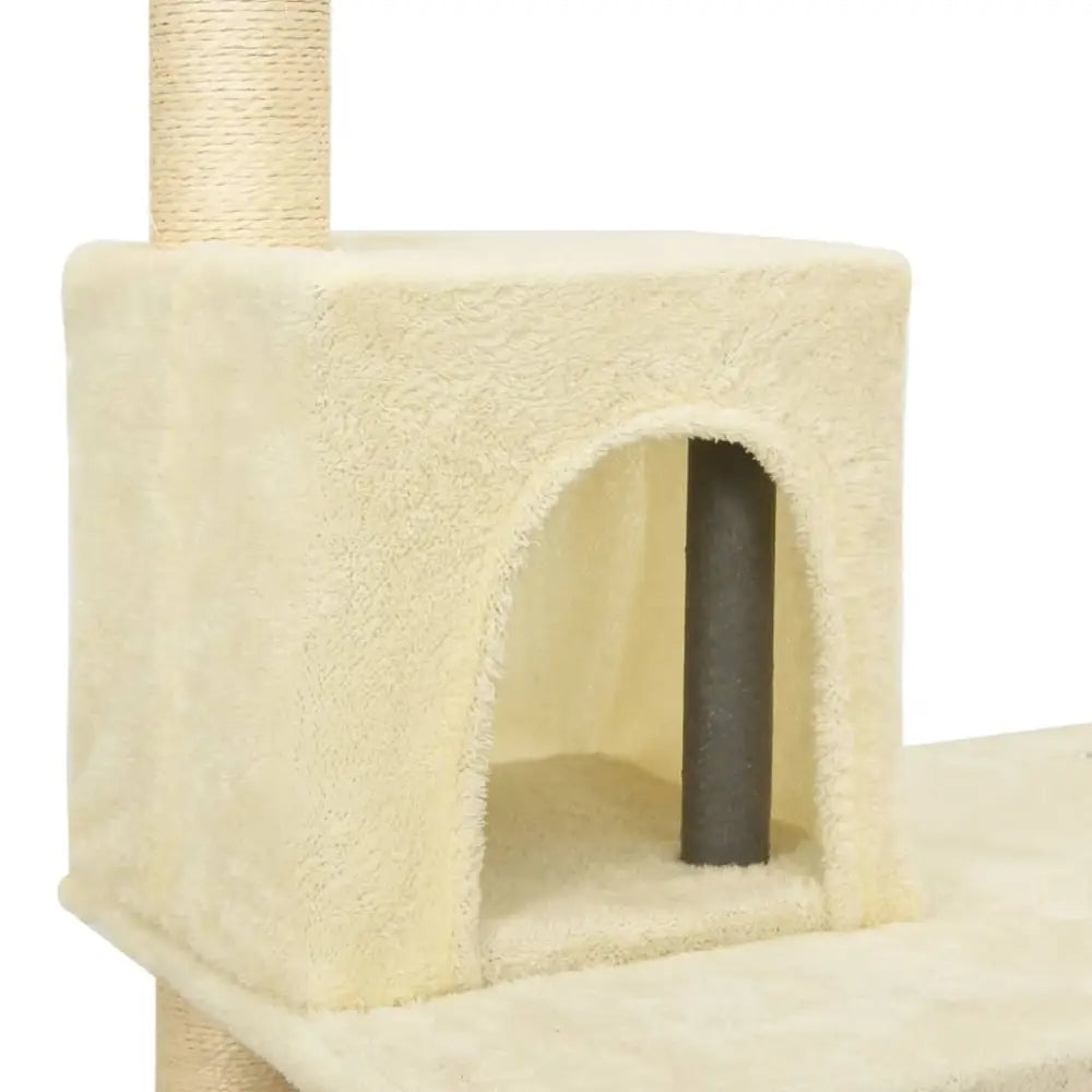 Vidaxl cat tree with sisal scratching posts cream 118.5 cm