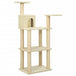 Vidaxl cat tree with sisal scratching posts cream 118.5 cm