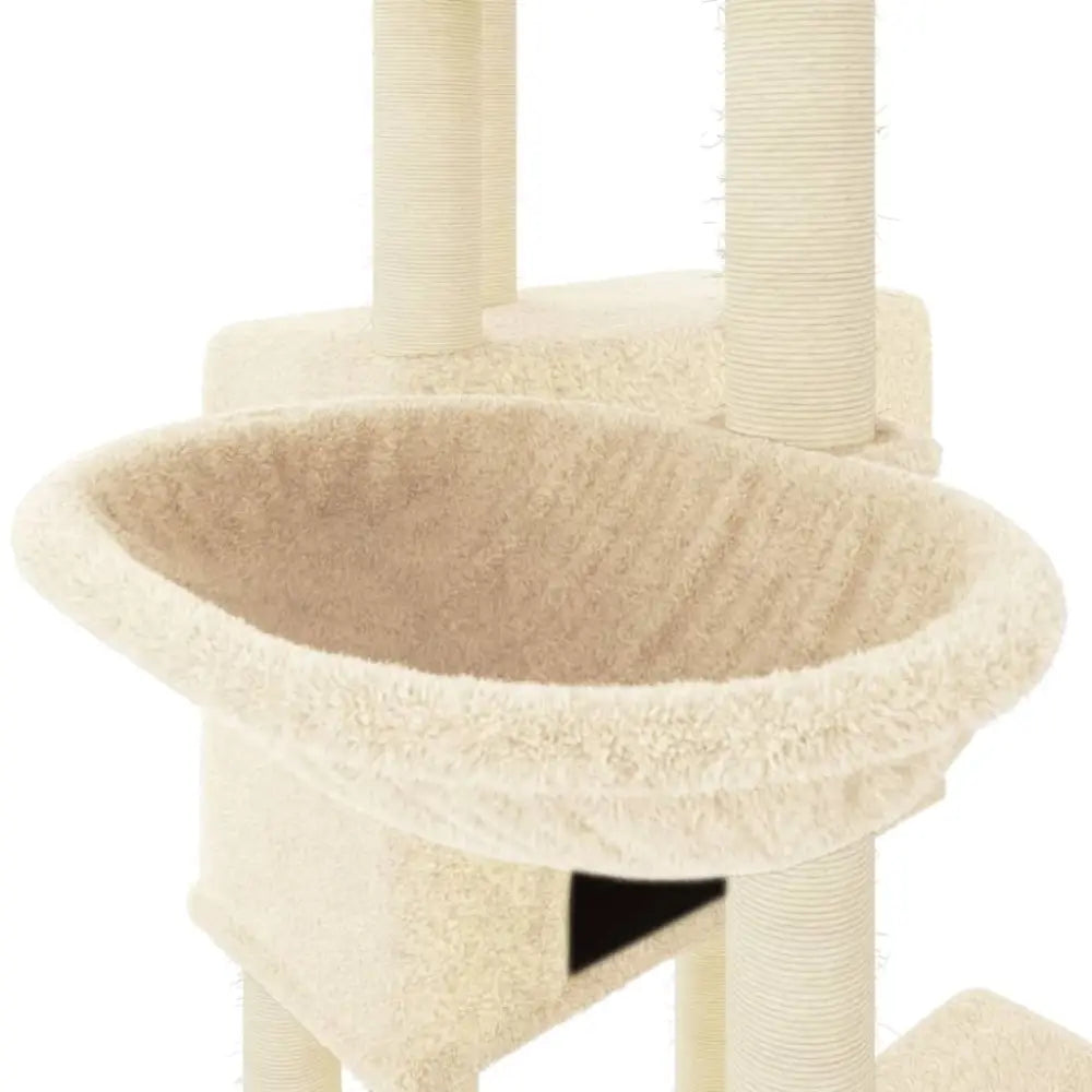 Vidaxl cat tree with sisal scratching posts cream 122 cm