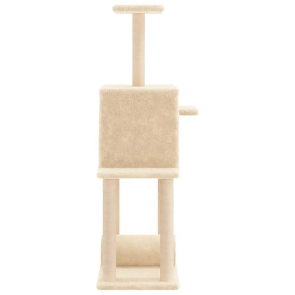 Vidaxl cat tree with sisal scratching posts cream 122 cm