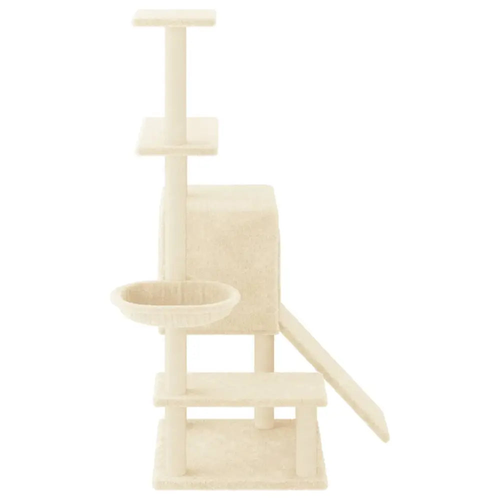 Vidaxl cat tree with sisal scratching posts cream 130.5 cm