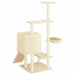 Vidaxl cat tree with sisal scratching posts cream 130.5 cm