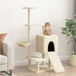 Vidaxl cat tree with sisal scratching posts cream 130.5 cm