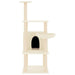 Vidaxl cat tree with sisal scratching posts cream 132 cm