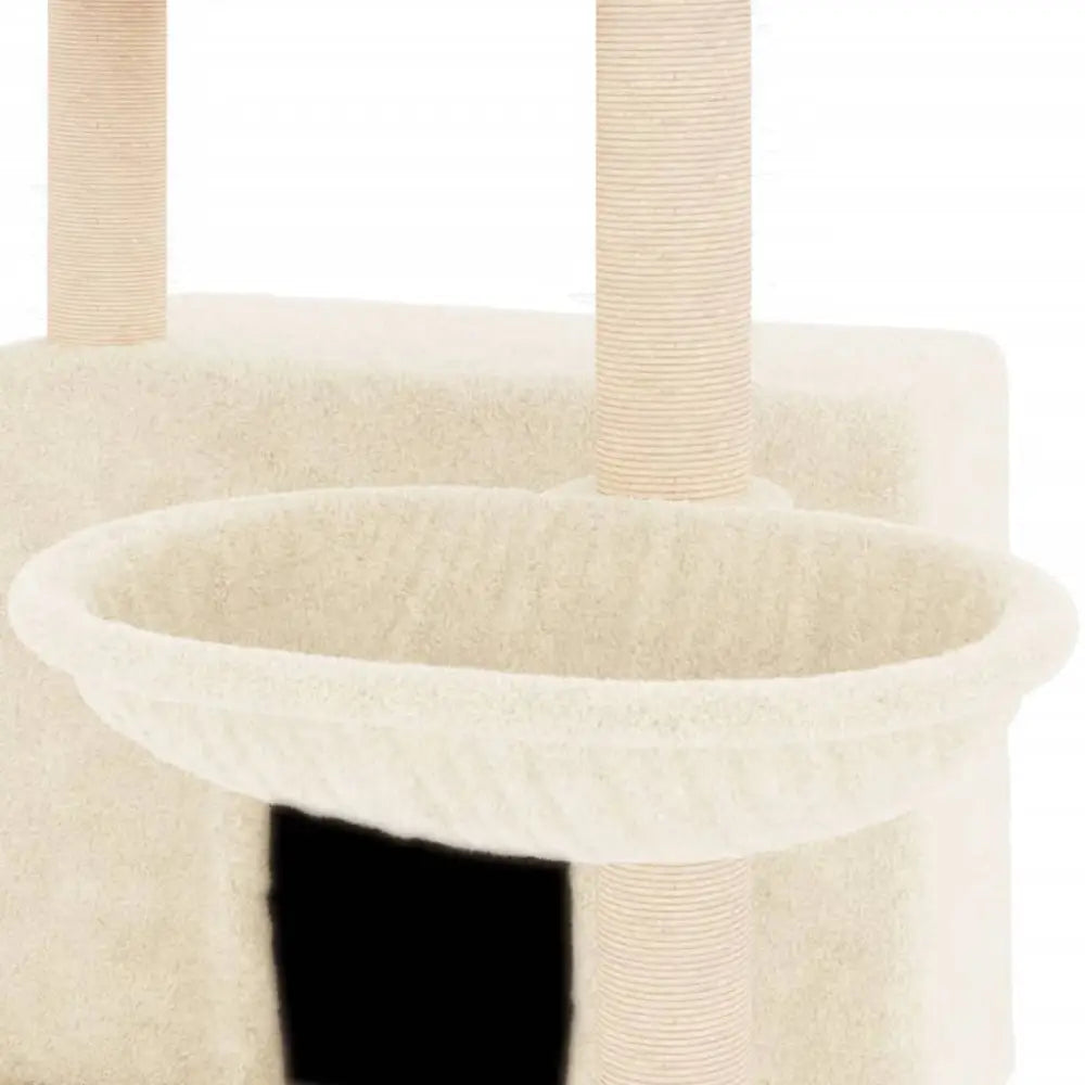 Vidaxl cat tree with sisal scratching posts cream 132 cm