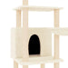 Vidaxl cat tree with sisal scratching posts cream 132 cm