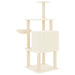 Vidaxl cat tree with sisal scratching posts cream 132 cm