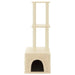 Vidaxl cat tree with sisal scratching posts cream 133.5 cm