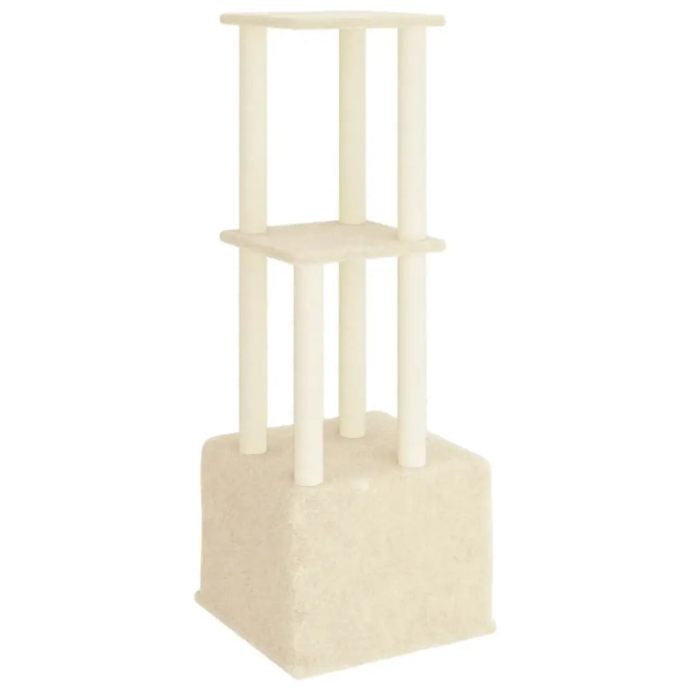 Vidaxl cat tree with sisal scratching posts cream 133.5 cm