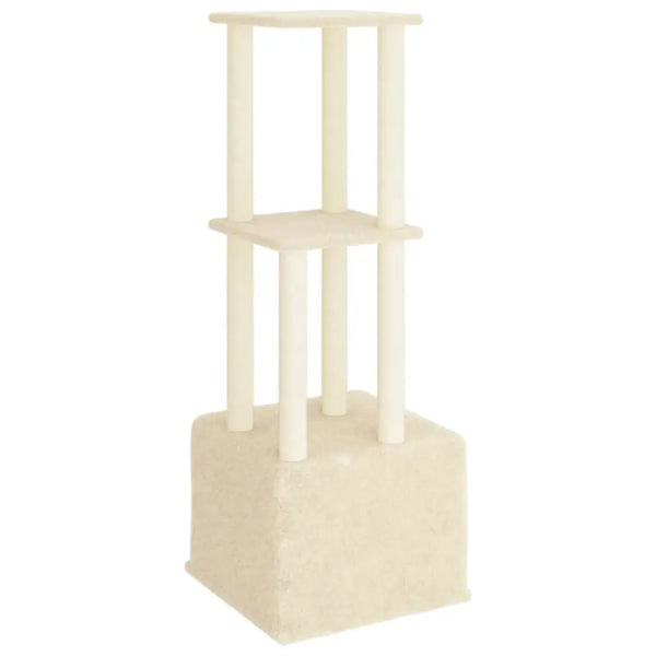 Vidaxl cat tree with sisal scratching posts cream 133.5 cm