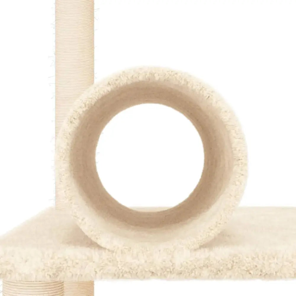 Vidaxl cat tree with sisal scratching posts cream 136 cm