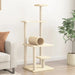 Vidaxl cat tree with sisal scratching posts cream 136 cm