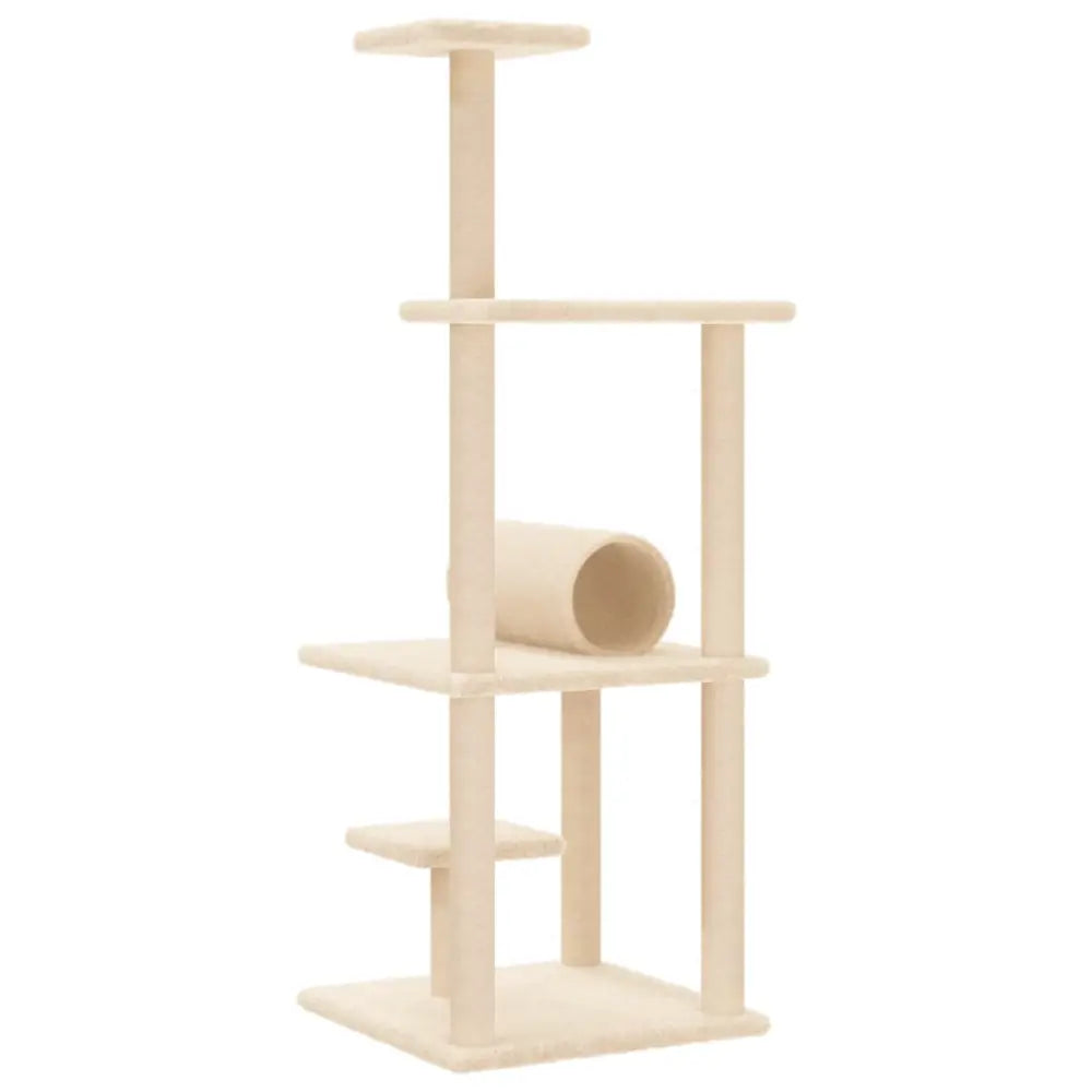 Vidaxl cat tree with sisal scratching posts cream 136 cm