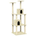 Vidaxl cat tree with sisal scratching posts cream 141 cm