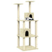 Vidaxl cat tree with sisal scratching posts cream 141 cm