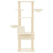 Vidaxl cat tree with sisal scratching posts cream 141 cm