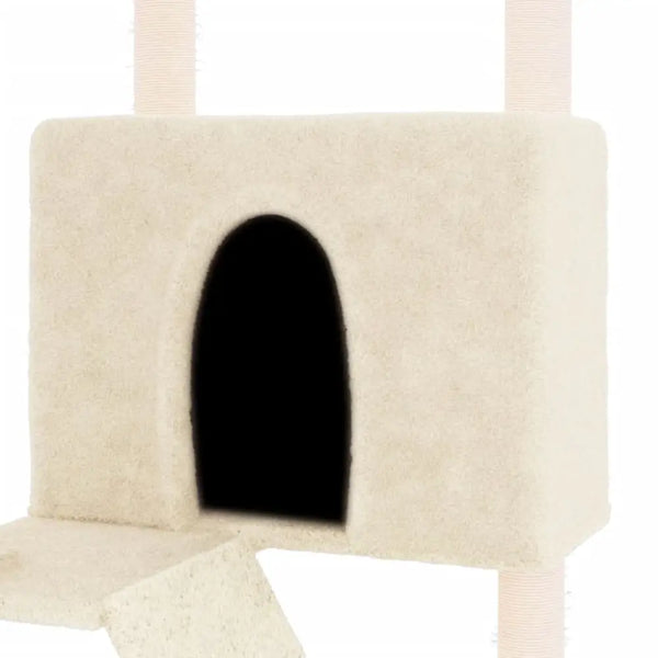 Vidaxl cat tree with sisal scratching posts cream 143 cm