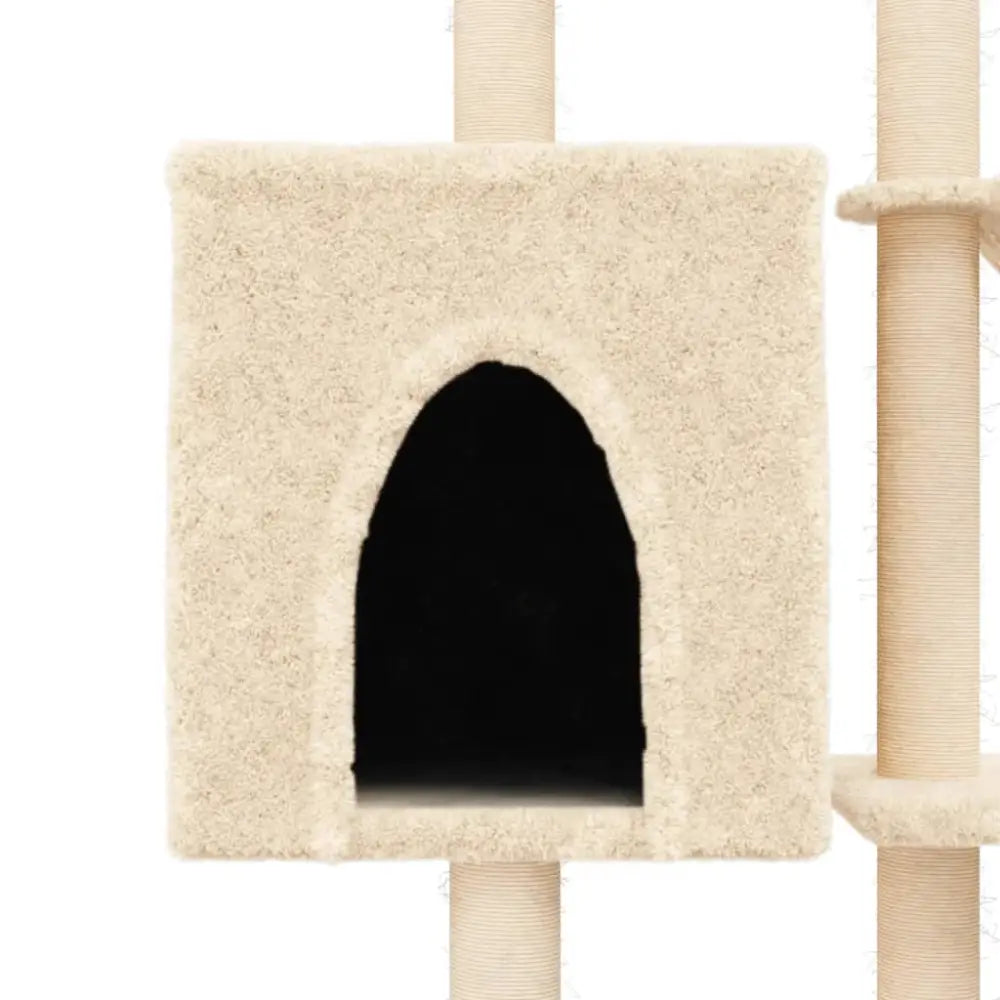 Vidaxl cat tree with sisal scratching posts cream 145 cm