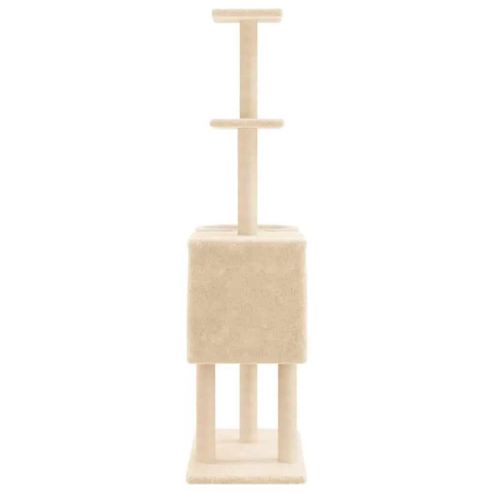 Vidaxl cat tree with sisal scratching posts cream 145 cm