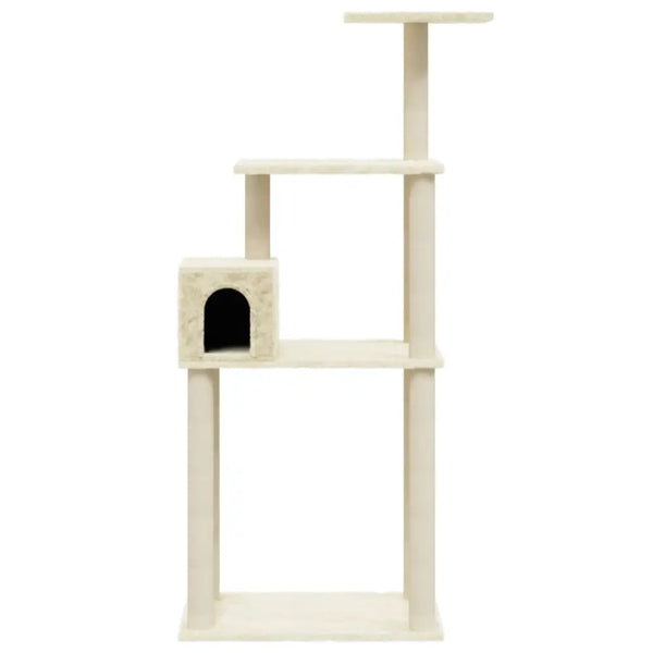 Vidaxl cat tree with sisal scratching posts cream 147 cm