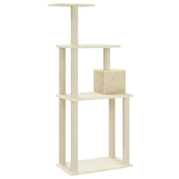 Vidaxl cat tree with sisal scratching posts cream 147 cm