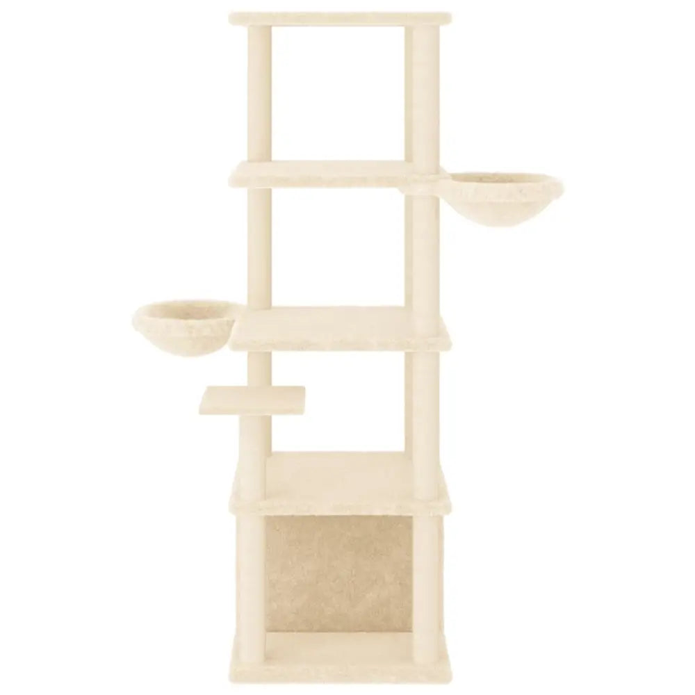 Vidaxl cat tree with sisal scratching posts cream 147 cm