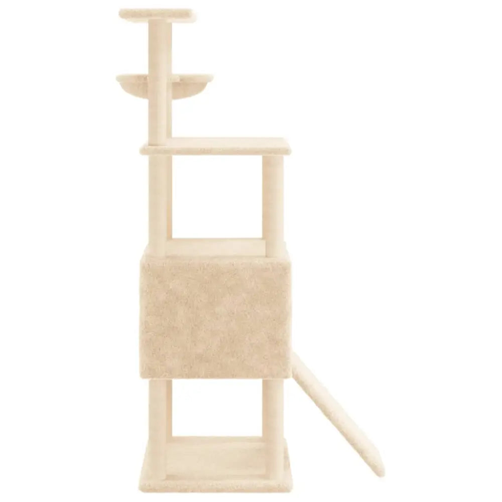 Vidaxl cat tree with sisal scratching posts cream 153 cm