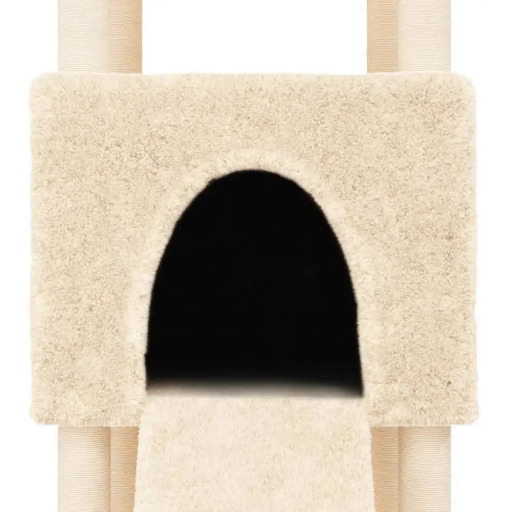 Vidaxl cat tree with sisal scratching posts cream 153 cm