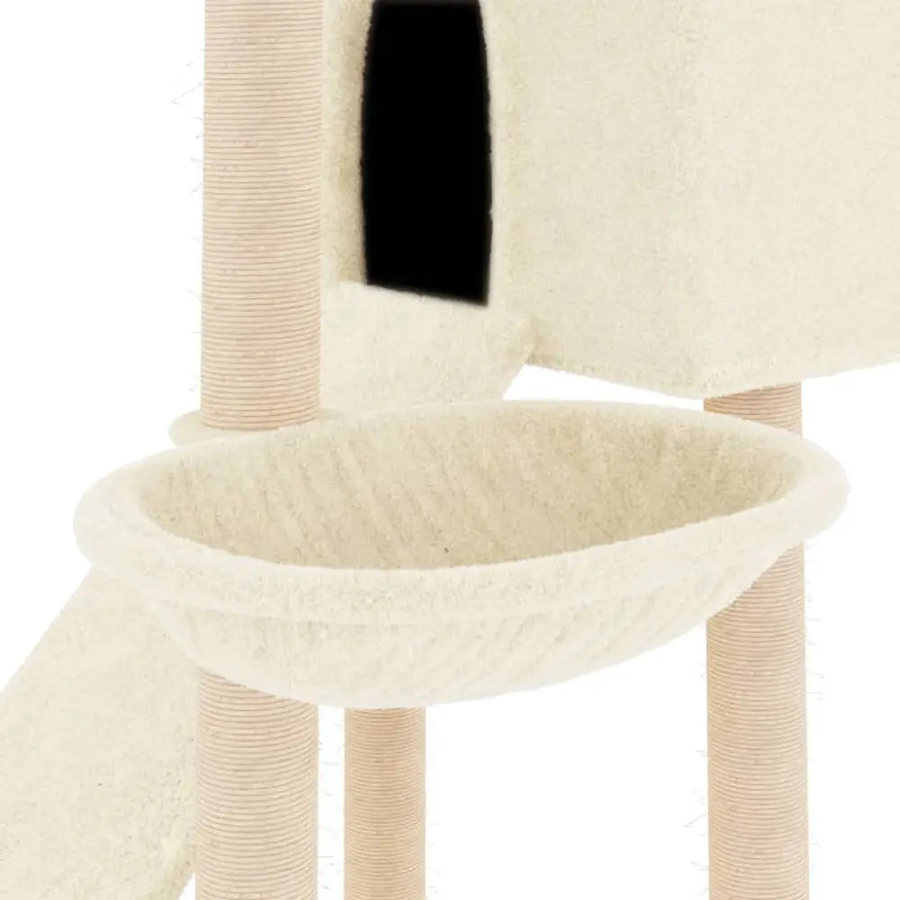 Vidaxl cat tree with sisal scratching posts cream 153 cm