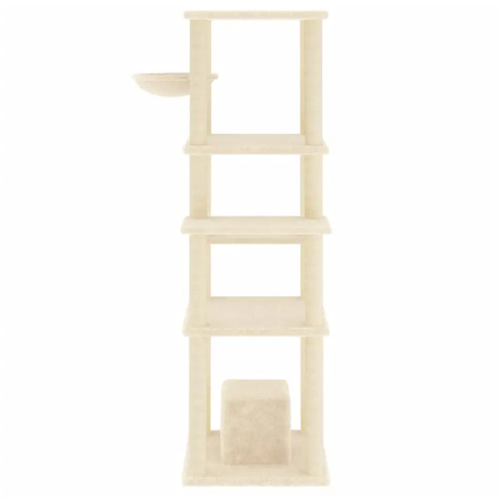 Vidaxl cat tree with sisal scratching posts cream 154 cm