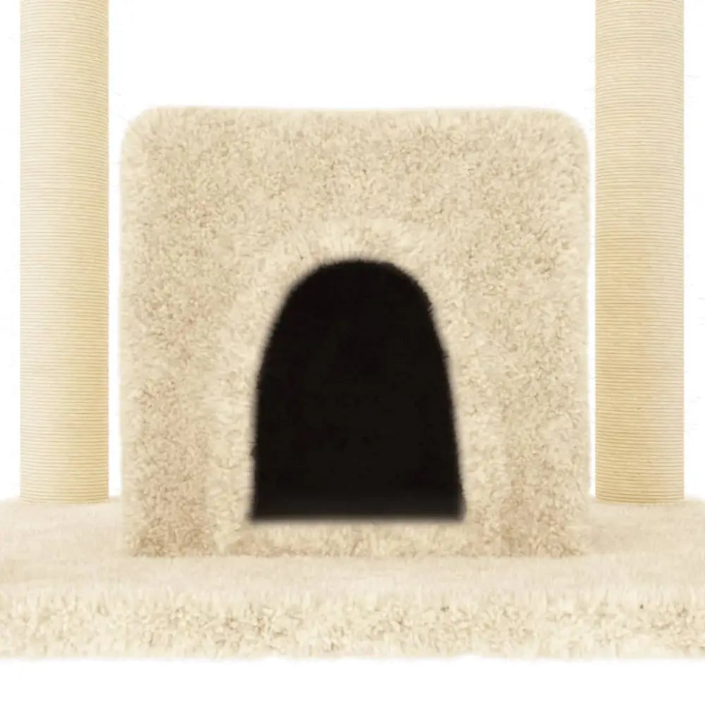 Vidaxl cat tree with sisal scratching posts cream 154 cm