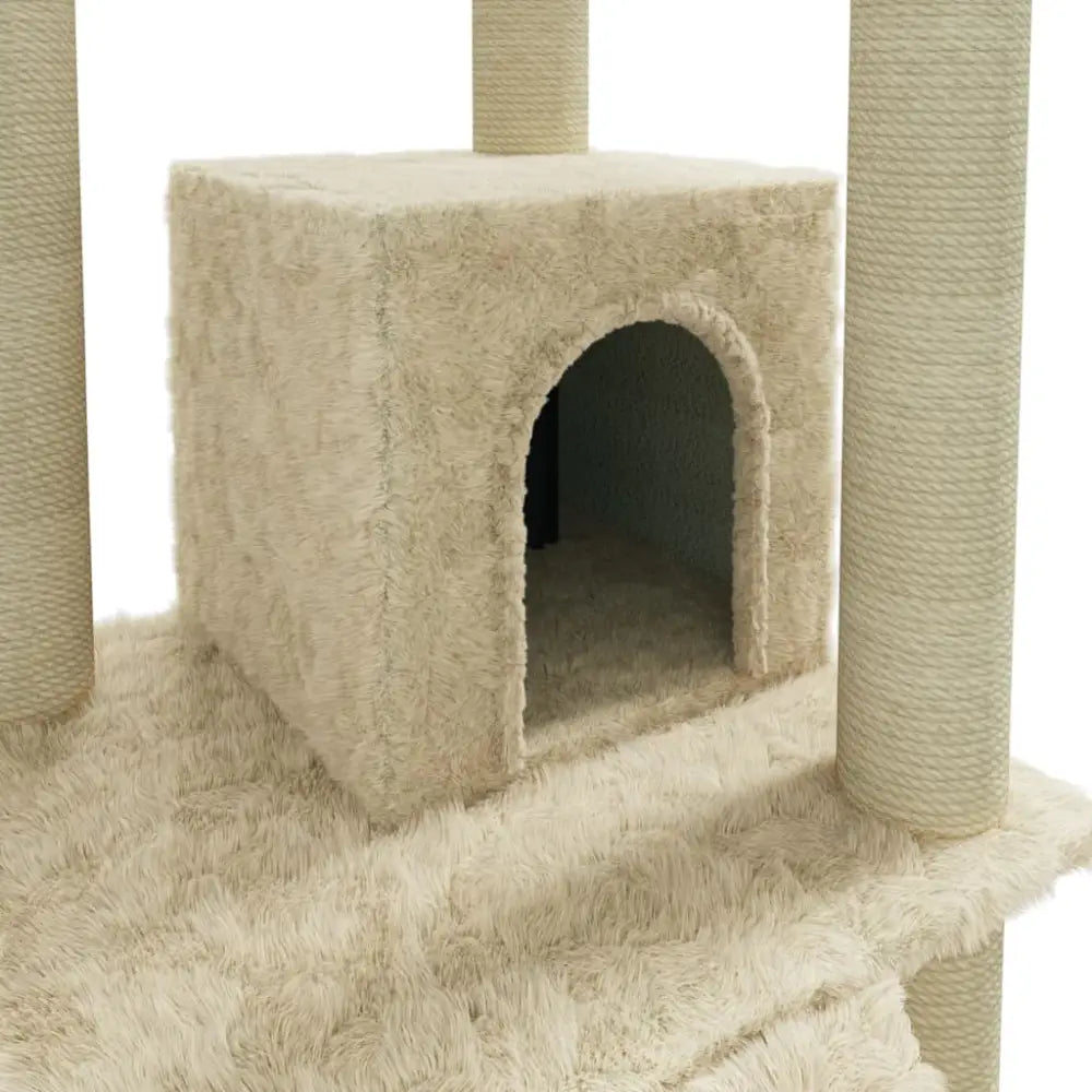 Vidaxl cat tree with sisal scratching posts cream 155 cm