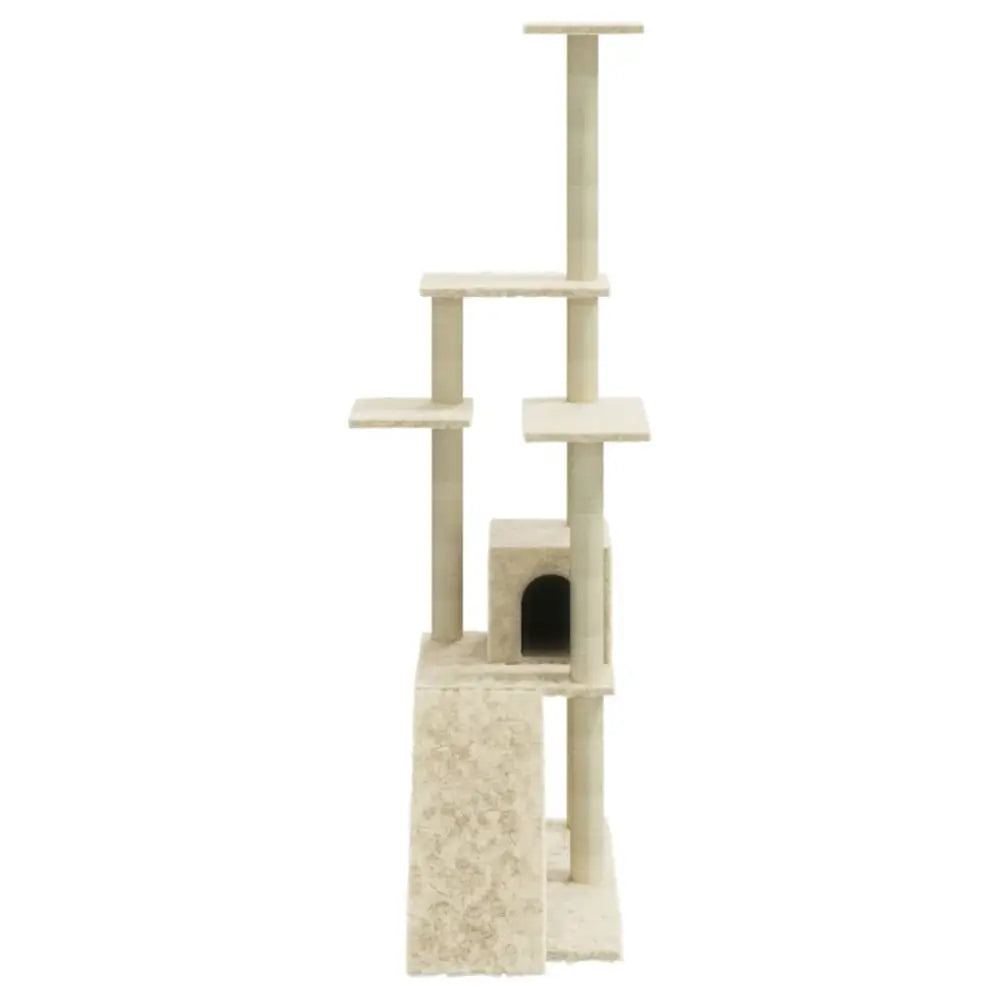 Vidaxl cat tree with sisal scratching posts cream 155 cm