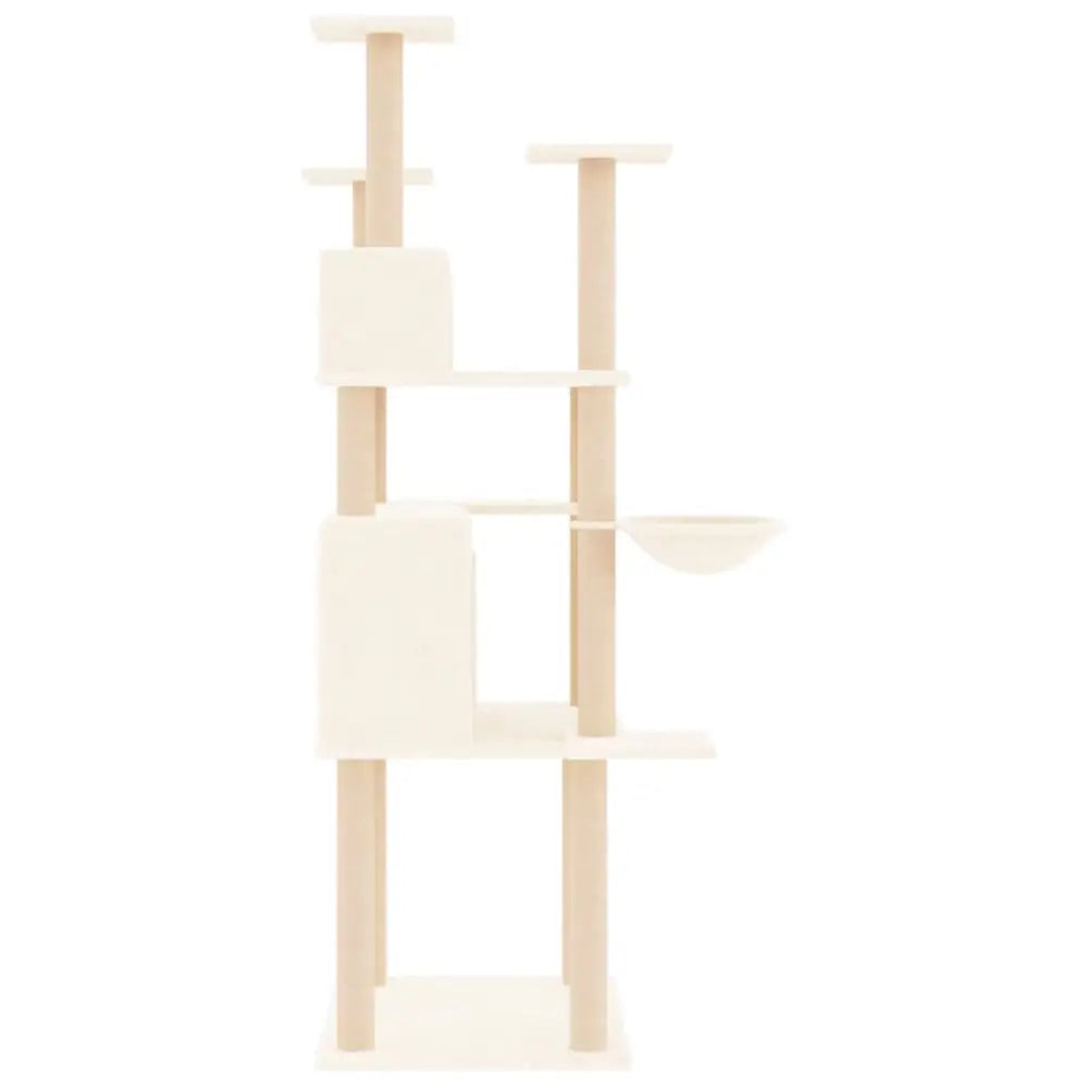 Vidaxl cat tree with sisal scratching posts cream 166 cm