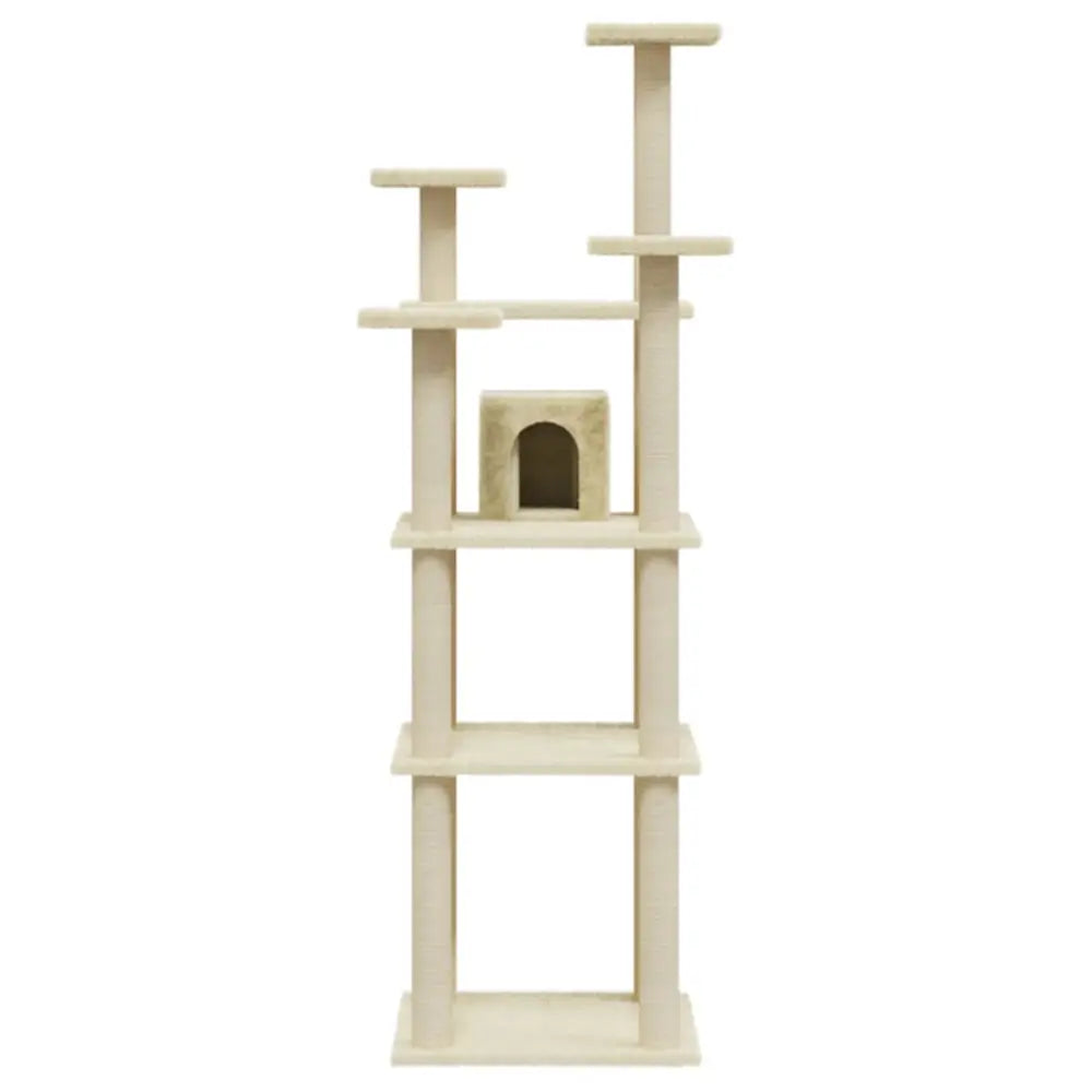 Vidaxl cat tree with sisal scratching posts cream 171 cm