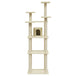 Vidaxl cat tree with sisal scratching posts cream 171 cm