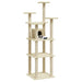 Vidaxl cat tree with sisal scratching posts cream 171 cm