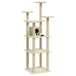 Vidaxl cat tree with sisal scratching posts cream 171 cm